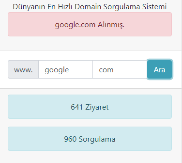 Dünyanın En Hızlı Alan Adı Sorgulama Sistemi