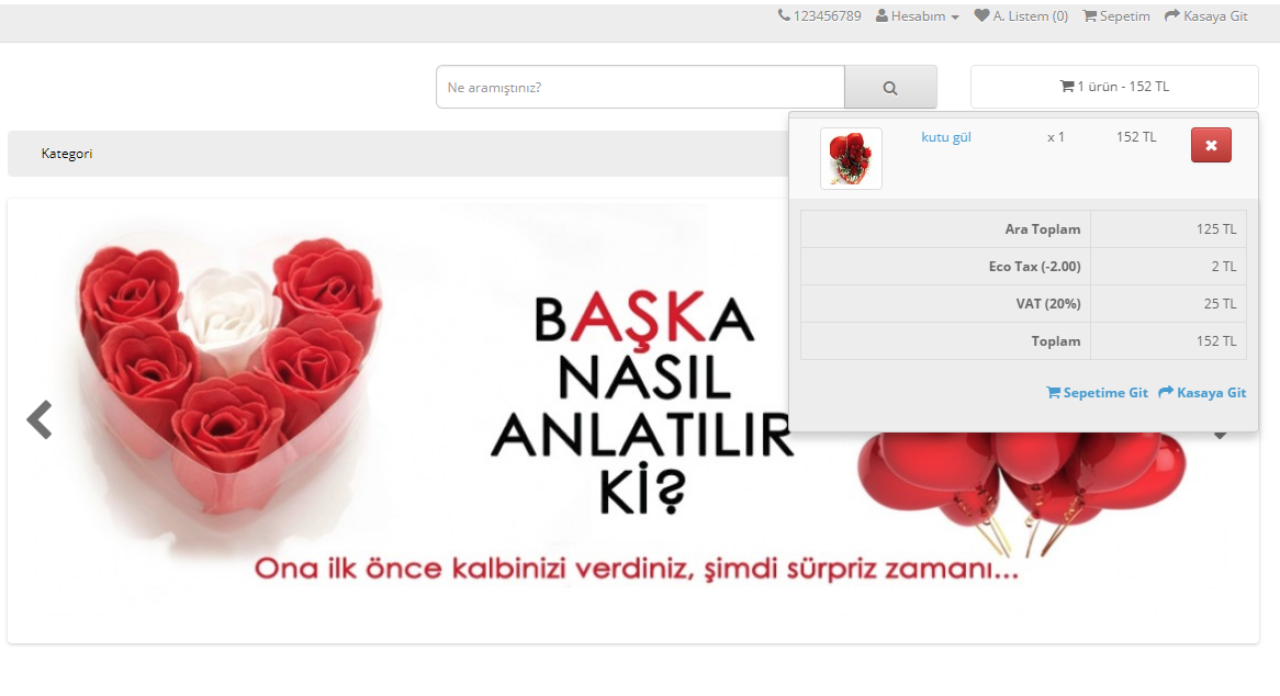 Opencart Türkçe E-Ticaret Scripti + Tema