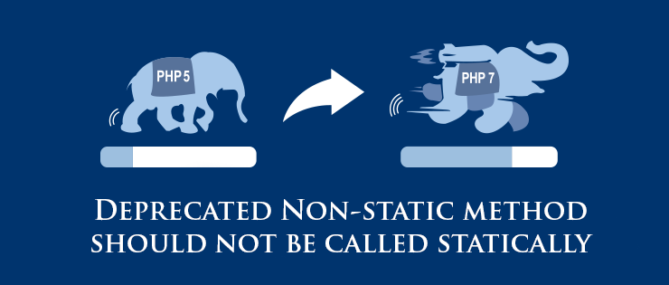 Deprecated Non-static method should not be called statically (Php 5’ten 7’ye)